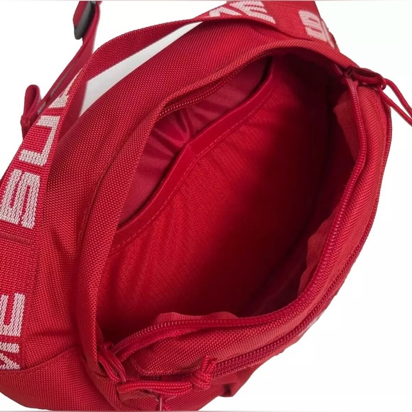 Supreme Waist Bag Fanny Pack Crossbody SS18 RED Cordura Fabric - Picture 5 of 6